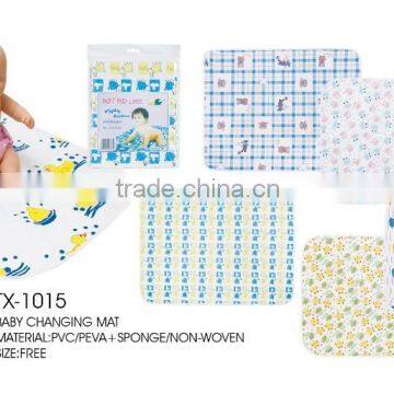 pvc peva waterproof baby/kid diaper changing sheet/mat/pad