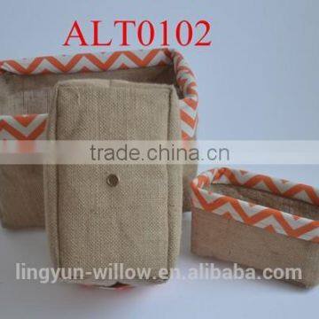 jute coated planting bag with hole on bottom