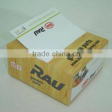 Sticky notepad advertising pop up sticky memo pad