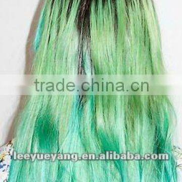 2014 new fashion beautiful green ombre wig