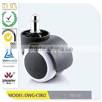 Danway New Office Chair Caster With Brake / Furniture Casterwith Plate / White Swivel Caster With Screw 40mm DWG-K006 photo-2