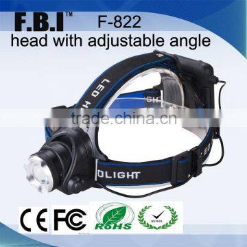 adjustable head rechargeable led headlamp zoomable headlight