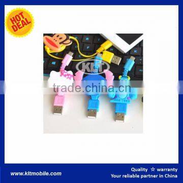 Cartoon retractable cable various styles for option