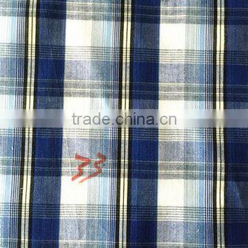 Stock lot 100%cotton check yarn dyed fabric