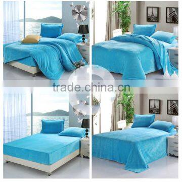 wholesale 100% polyester flannel fleece bedding set made in china