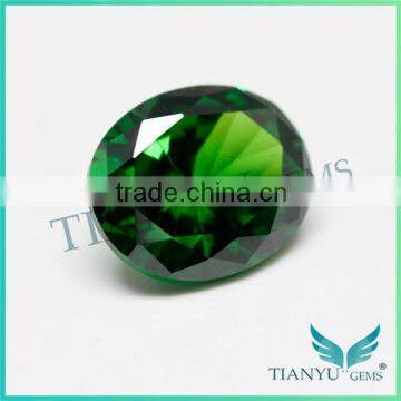 Artificial Stone Polished, Custom Cut Gemstones, Blue Green Zircon Cubic Zirconia Stones European Machine Star Cut photo-2