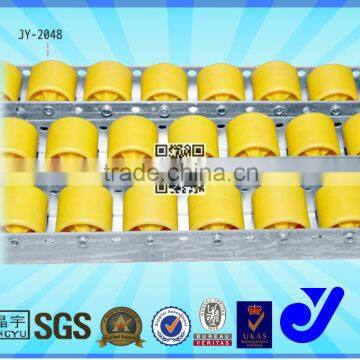 JY-2048|Sliding roller track with yellow wheels of PP material|Linear guide for assembly line