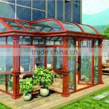 Modern Design Aluminum Alloy Glass House,green House, Sunroom/wood-aluminium Composite Sunroom photo-3