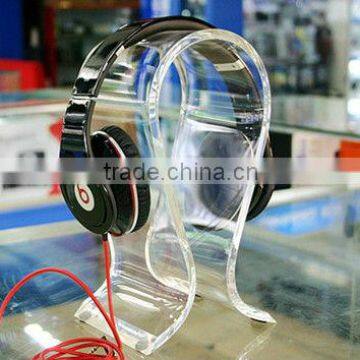 Acrylic headphone stand for retail, exhibition, show