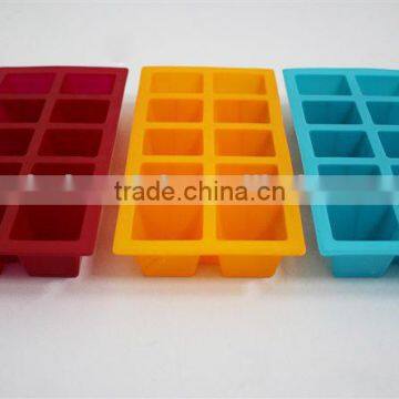 2016 Three Colors Novelty Flexible Silicone Custom Ice Cube Tray Mold