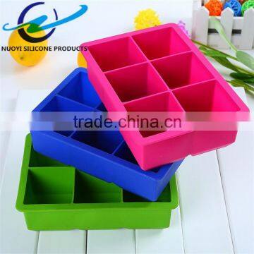 6 Cavities High Quality Large Ice Cube Tray Silicone photo-5