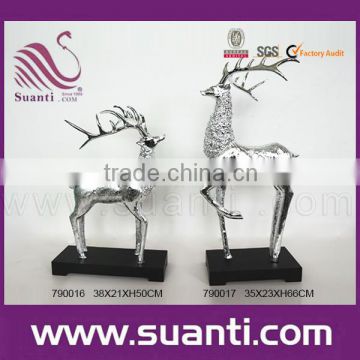 Home garden decoration use eco-friendly resin fawn theme sculpture