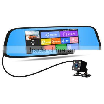 Android 5.0 16G ROM 8" Inch Dual Lens Car Camera Wifi DVR Recorder 1080p Full HD Rear View Mirror 188