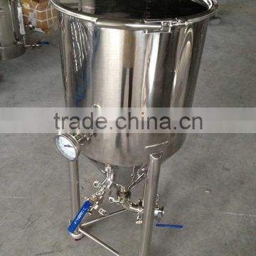 New style low cost stainless steel beer fermenter