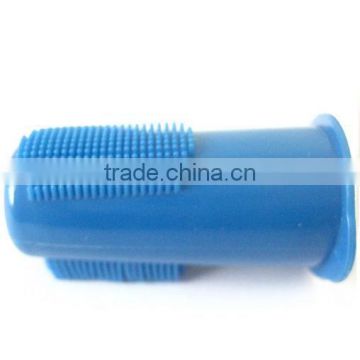 Pet toothbrush supplier blue pet toothbrush finger brush