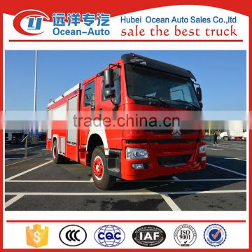 China manufacturers howo foam tank fire fighting truck with water pump for sale