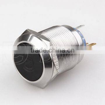 LAS1-22F-11 22mm Flat Shape Plastic Head Stainless Steel Solder Terminal Push Button Switch photo-2