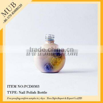 5/10/15/20ml UV "nail enamel" bottle with flower