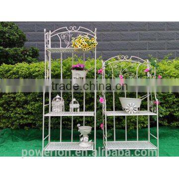 Nicely Classical Metal Vintage Wrought Iron 3 Tier Shelf For Home Decoration Patio Garden Shelf photo-2