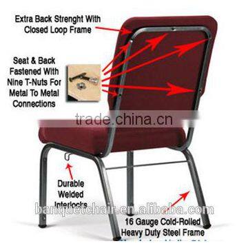 Manufacture Wholesale Heavy Duty Stacking Interlocking Church Chair photo-3