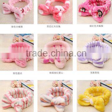 N183 New Products Headband Cute Bowknot Headband in Coral Velvet photo-4