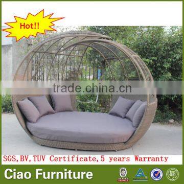 Outdoor Leisure Sun Bed Garden Furniture Rattan Daybed photo-2
