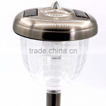 2-PC Stainless Steel Solar Path Light Outdoor LED Landscape Lawn Garden Lamp - 158 mm photo-3