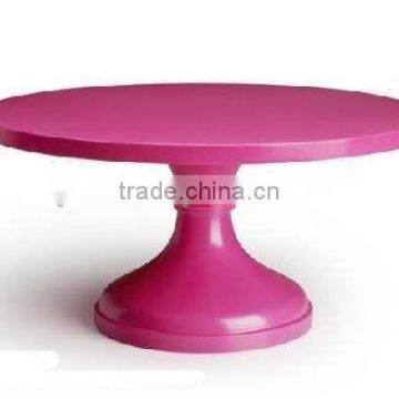 pink colour metal wedding cake stand