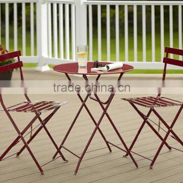 3 pcs metal folding garden chair