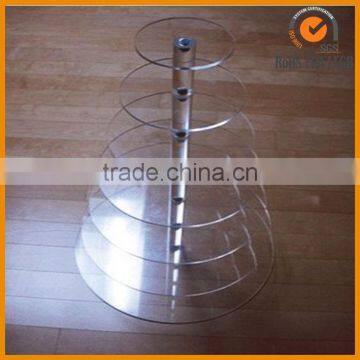 4 Tier Round Acrylic Cupcake Maypole Stand