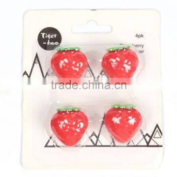 Strawberry shaped Eraser Set