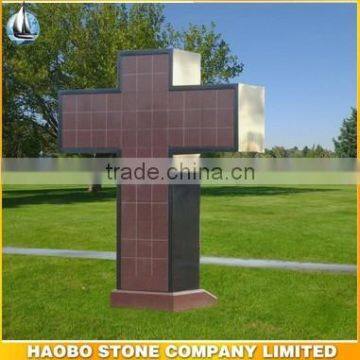 Cross shape granite columbarium