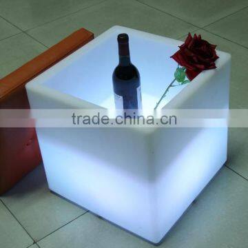 Remote control bar LED glow ice cube buckets with rechargeable battery and 16 emitting colors