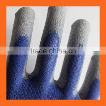 18G Ultra Light Thin Blue PU Palm Coated Warehouse Cashier Work Gloves photo-2