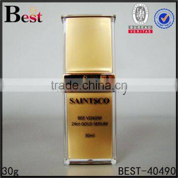 Unique Design Empty Fancy Square Triangle Shape Gold Lotion Acrylic Bottle 15ml 30ml 50ml Lotion Bottle photo-2