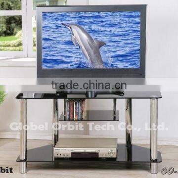 High Quality Stainless Steel and Tempered Glass tv Stand photo-6
