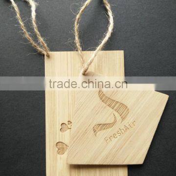 custom fashion design wood bamboo laser tag