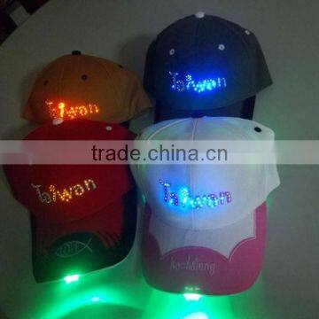 2013 trendy designed led caps /led caps and hats