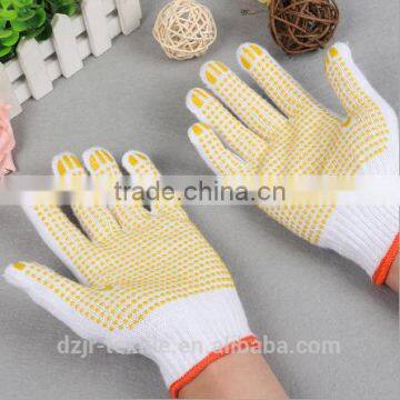 pvc dotted white cotton gloves work