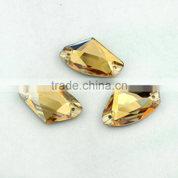 Wholesale Galactic High Quality Crystal Pendant Flat Back Sew on Stones With Holes For Garment Accessories