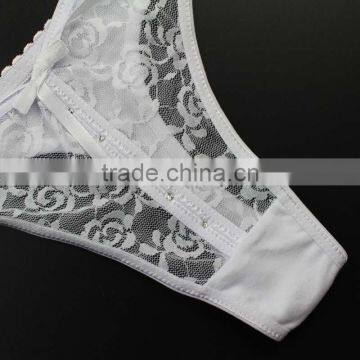 Stock 2016 Bowknot Transparent Diamond Lace Sey Panties Women Underwear Thongs Bragas Women Panties Sey Underwear Women Briefs photo-6