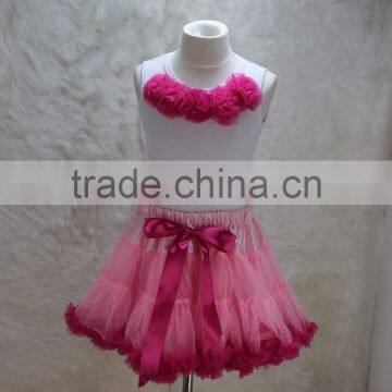 2017New design tutu pettiskirt set for girls, small fresh summer wear girl's super fluffy pettiskirt set