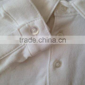 Factory Direct Sale 100% Cotton White Polo Neck Botton Neck Shirts photo-5