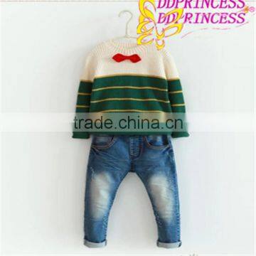 2015 children's clothing factory direct wholesale of kids high quality cable knitted comfortable sweater