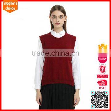 New design classsic formal sleeveless round neck vest knitting pattern