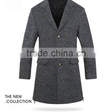 Men Polyester Wool Blended Casual Wear Long Jacket