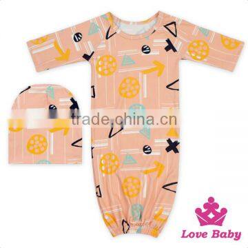 New Design Baby Punjabi Wear Suits Printer Lemon Sleeping Bag With Same Warm Hat For Newborn Boy&Girl photo-2