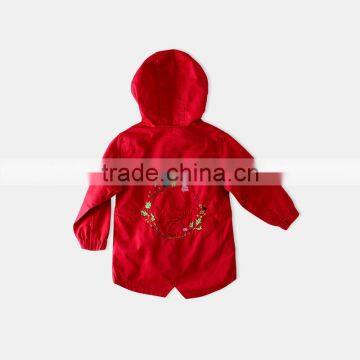 S60595B 2017 Autumn Girls Embroidery Jackets Hooded FlowerJackets photo-2