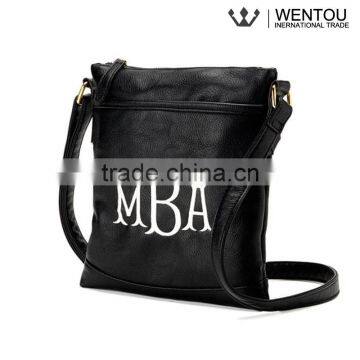 Custom Ladies Bag Monogrammed Cross Body Handbag With Long Strap