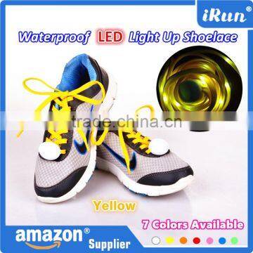 Fashion Crazy LED Shoelaces Shoe Laces Flash Light Up Glow Stick Strap Flat Shoelaces Disco Colorful Party Shoes Accessories